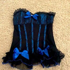 New with tags - black and blue corset